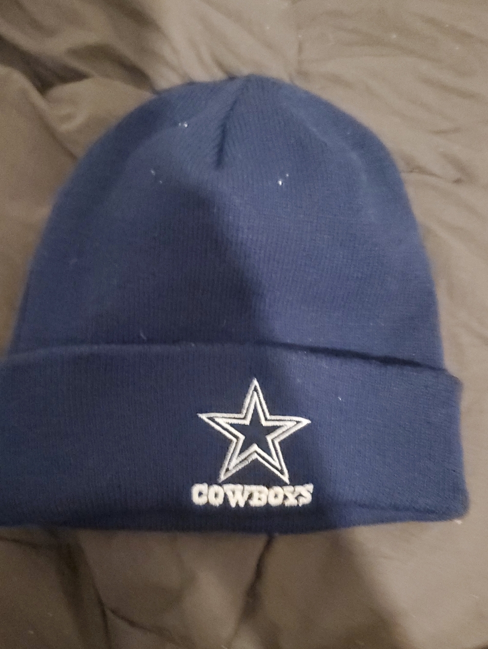 Navy Blue Dallas Cowboys Beanie Knit Hat